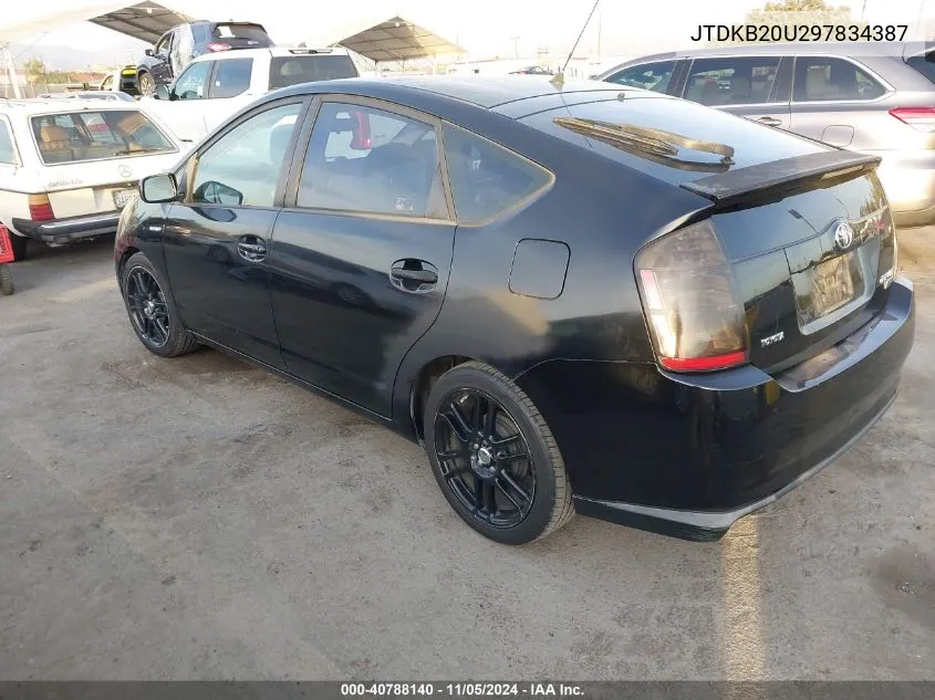 2009 Toyota Prius VIN: JTDKB20U297834387 Lot: 40788140