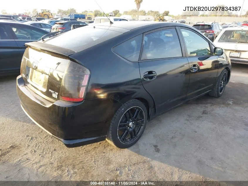 2009 Toyota Prius VIN: JTDKB20U297834387 Lot: 40788140