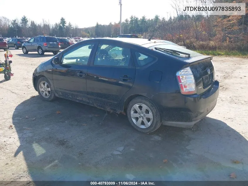 2009 Toyota Prius VIN: JTDKB20U097835893 Lot: 40793009