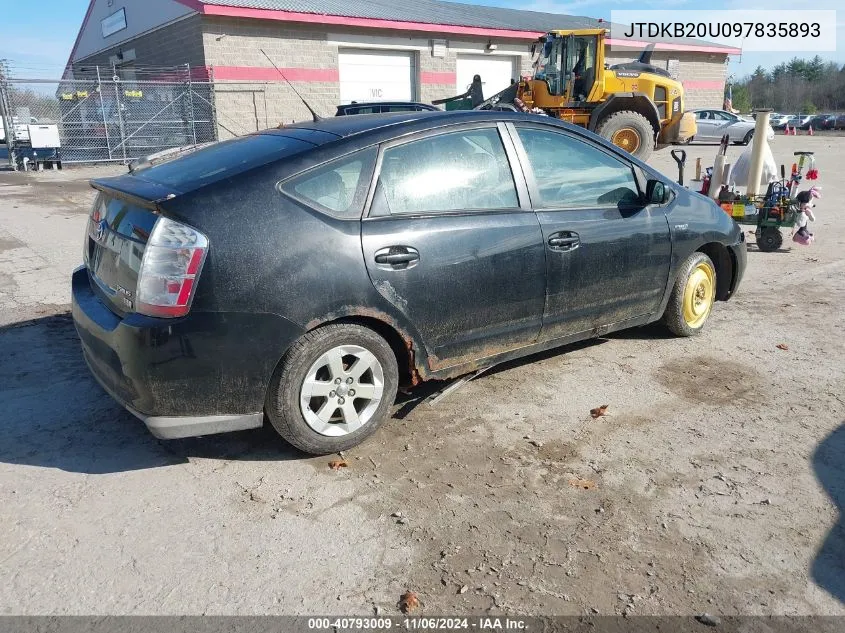 2009 Toyota Prius VIN: JTDKB20U097835893 Lot: 40793009