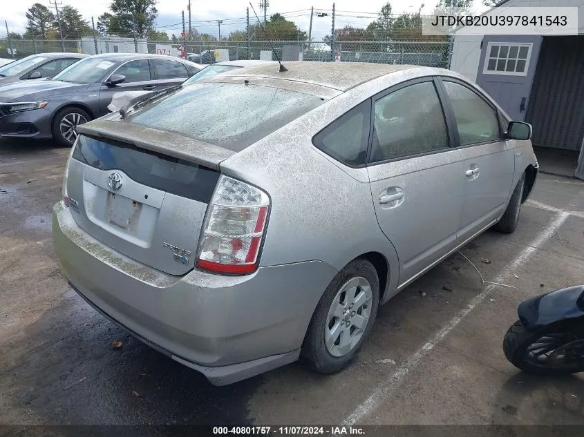 2009 Toyota Prius VIN: JTDKB20U397841543 Lot: 40801757