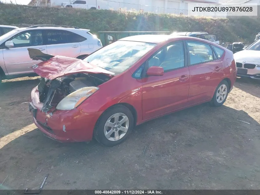 2009 Toyota Prius VIN: JTDKB20U897876028 Lot: 40842809