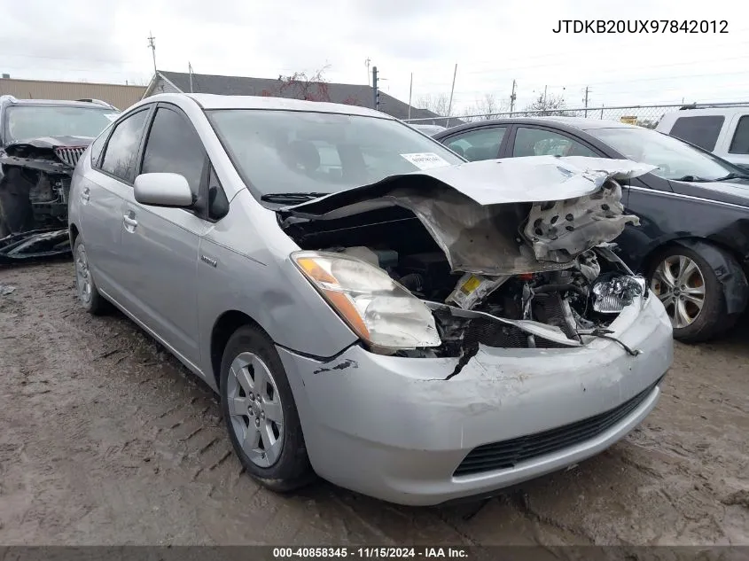 2009 Toyota Prius VIN: JTDKB20UX97842012 Lot: 40858345