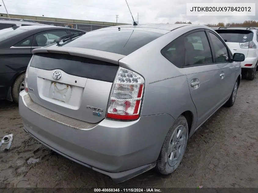 2009 Toyota Prius VIN: JTDKB20UX97842012 Lot: 40858345