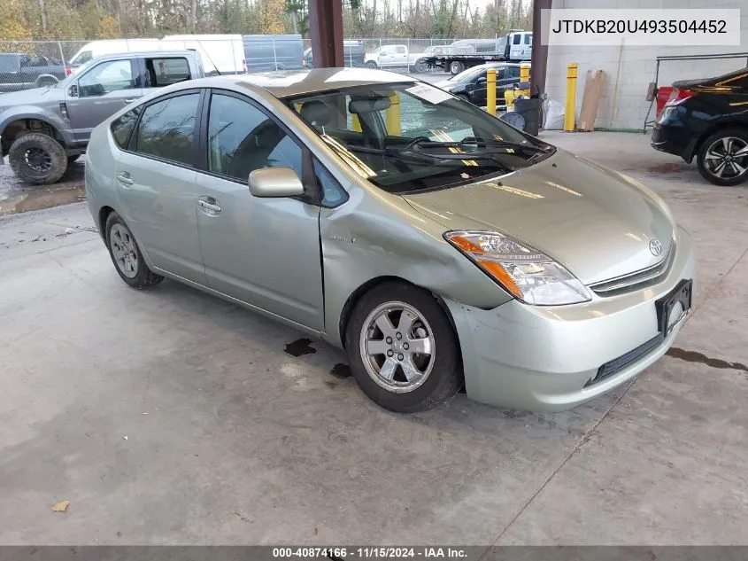 2009 Toyota Prius VIN: JTDKB20U493504452 Lot: 40874166