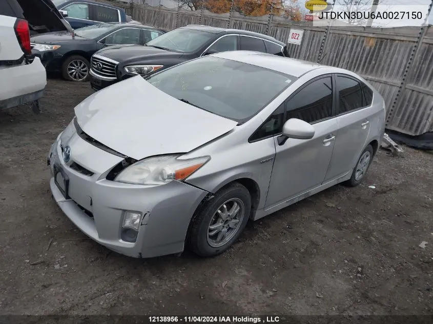 2010 Toyota Prius VIN: JTDKN3DU6A0027150 Lot: 12138956