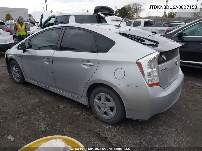 2010 Toyota Prius VIN: JTDKN3DU6A0027150 Lot: 12138956