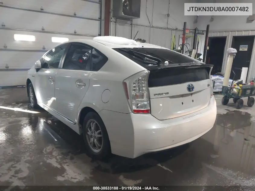 2010 Toyota Prius Ii VIN: JTDKN3DU8A0007482 Lot: 38533188