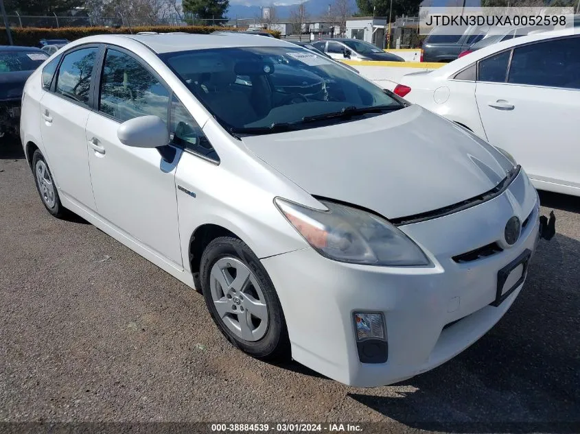 2010 Toyota Prius Iv VIN: JTDKN3DUXA0052598 Lot: 38884539