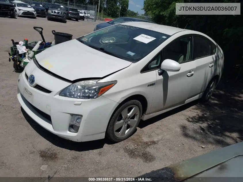 2010 Toyota Prius V VIN: JTDKN3DU2A0036007 Lot: 39538837