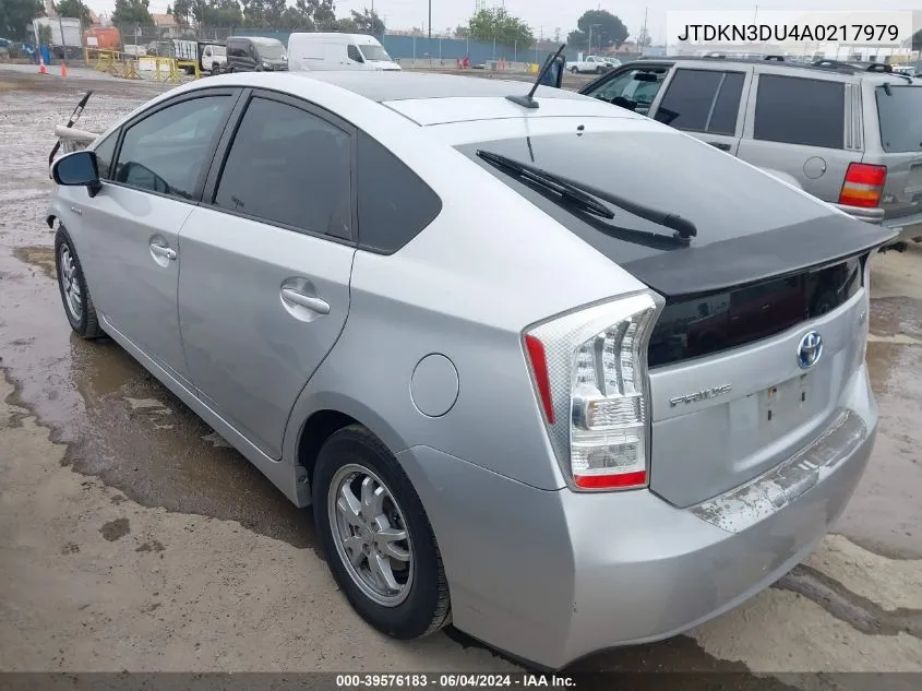 2010 Toyota Prius Iv VIN: JTDKN3DU4A0217979 Lot: 39576183