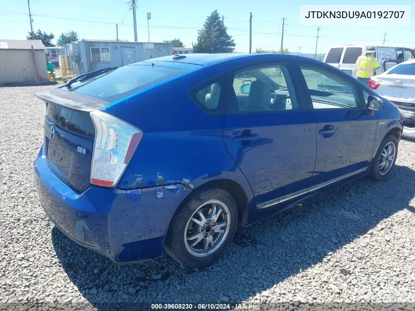 2010 Toyota Prius Ii VIN: JTDKN3DU9A0192707 Lot: 39608230