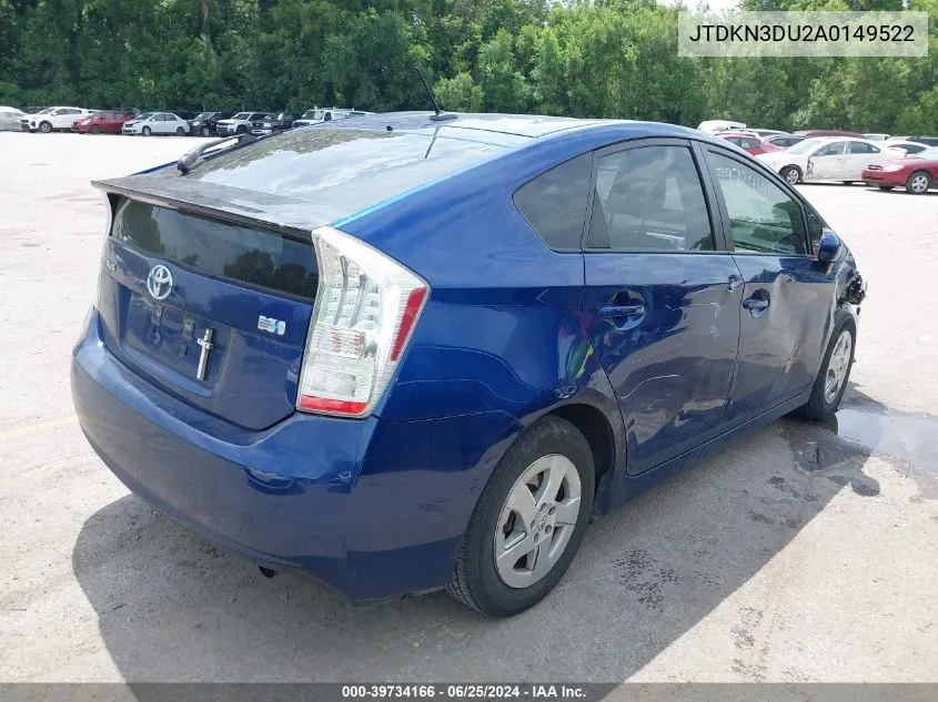 JTDKN3DU2A0149522 2010 Toyota Prius Iii