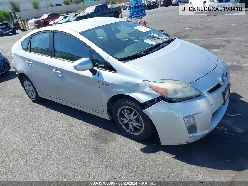 JTDKN3DUXA0198418 2010 Toyota Prius Ii