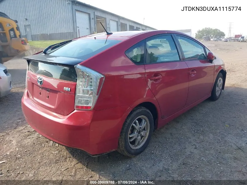 2010 Toyota Prius Iii VIN: JTDKN3DUXA1115774 Lot: 39809788