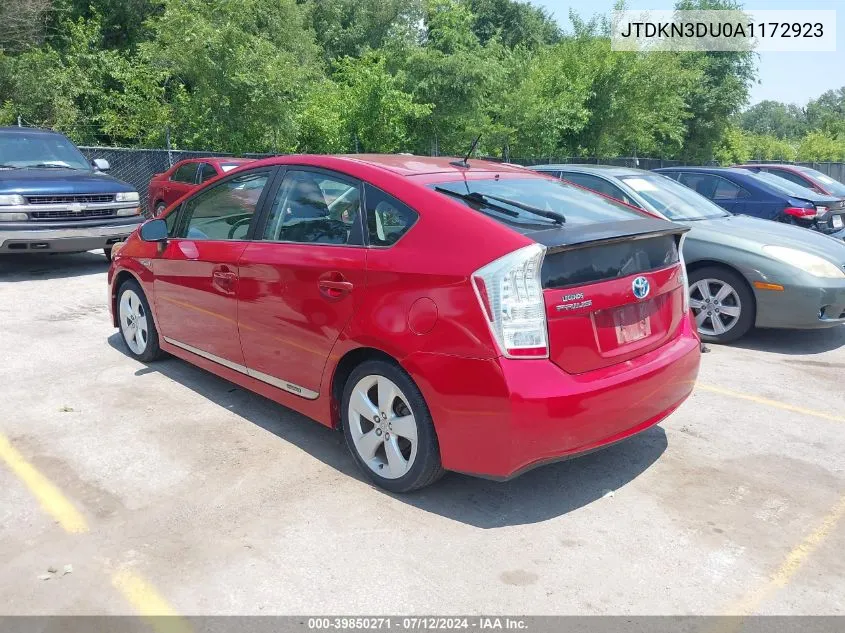 2010 Toyota Prius V VIN: JTDKN3DU0A1172923 Lot: 39850271