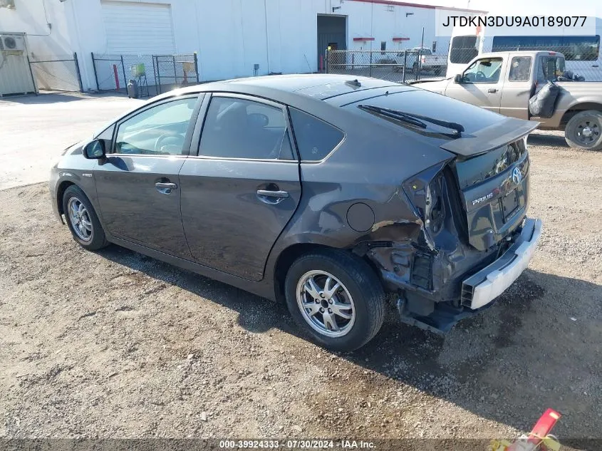 2010 Toyota Prius Iv VIN: JTDKN3DU9A0189077 Lot: 39924333