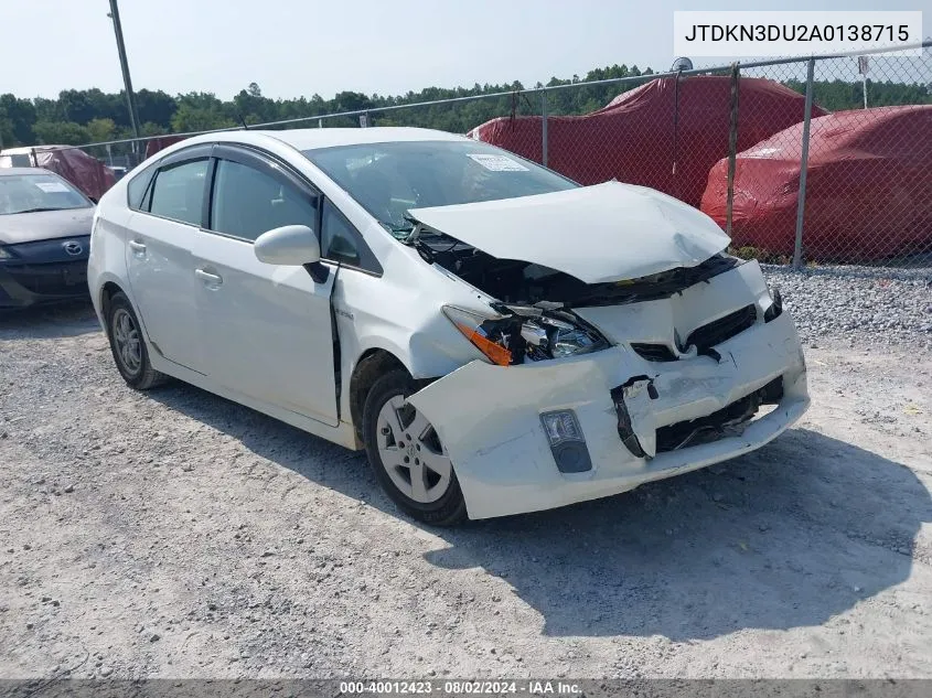 JTDKN3DU2A0138715 2010 Toyota Prius