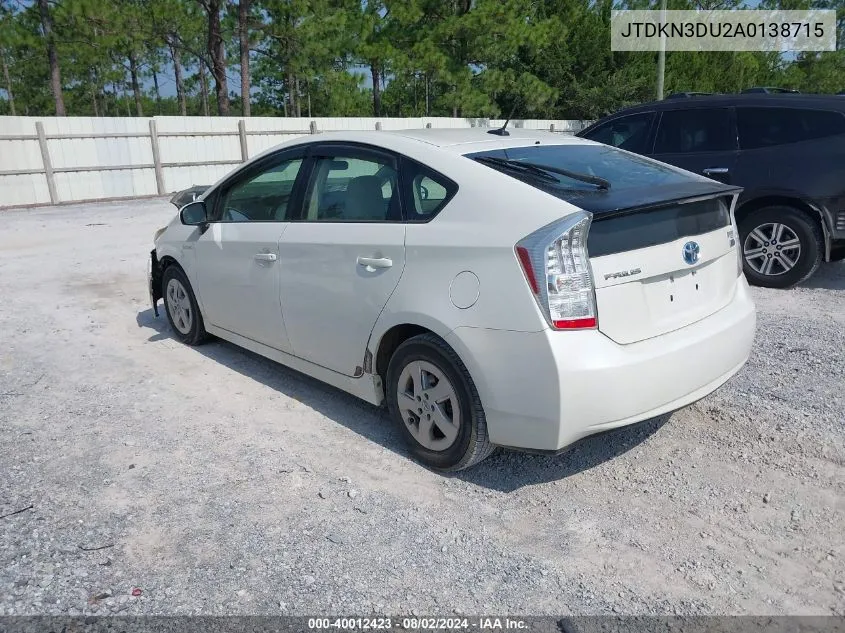 JTDKN3DU2A0138715 2010 Toyota Prius