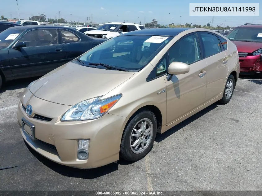 2010 Toyota Prius Iv VIN: JTDKN3DU8A1141998 Lot: 40035992