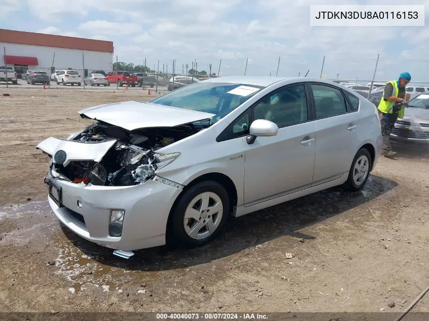 2010 Toyota Prius Iii VIN: JTDKN3DU8A0116153 Lot: 40040073