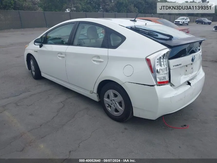 2010 Toyota Prius Iv VIN: JTDKN3DU3A1139351 Lot: 40052640