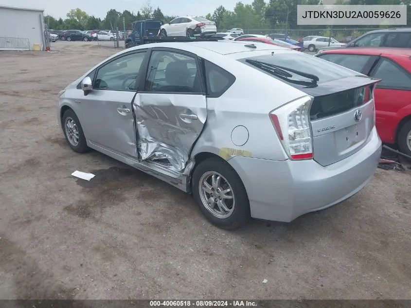 2010 Toyota Prius Iii VIN: JTDKN3DU2A0059626 Lot: 40060518