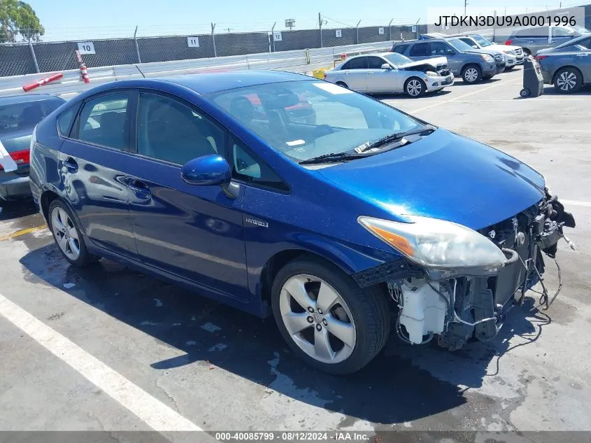 2010 Toyota Prius V VIN: JTDKN3DU9A0001996 Lot: 40085799