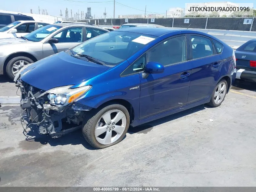 JTDKN3DU9A0001996 2010 Toyota Prius V