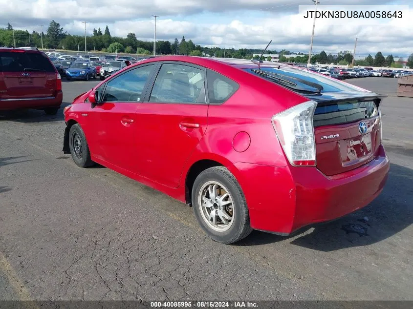 JTDKN3DU8A0058643 2010 Toyota Prius Iv