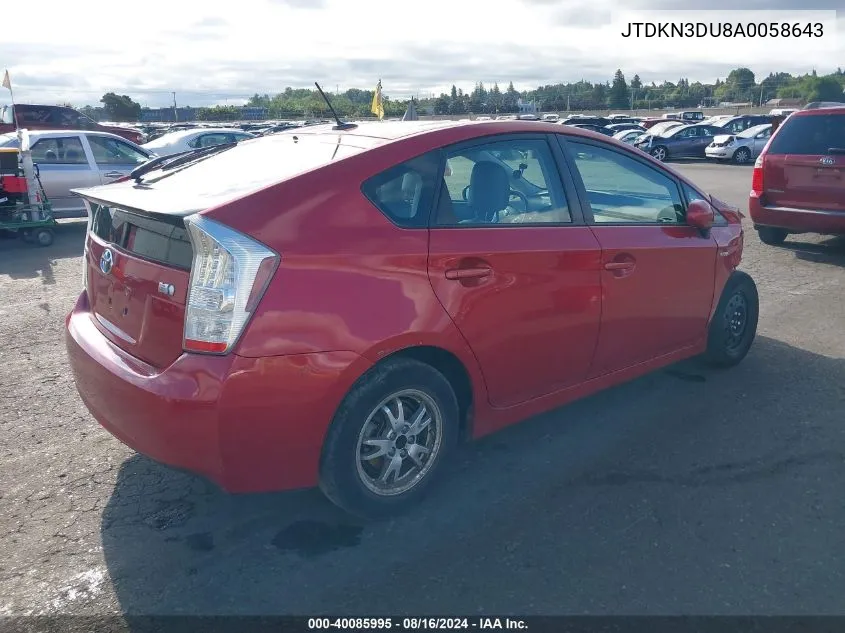 JTDKN3DU8A0058643 2010 Toyota Prius Iv