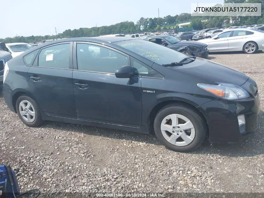 2010 Toyota Prius Ii VIN: JTDKN3DU1A5177220 Lot: 40087106