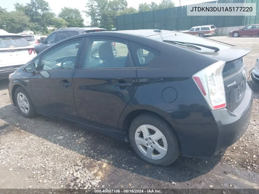 2010 Toyota Prius Ii VIN: JTDKN3DU1A5177220 Lot: 40087106