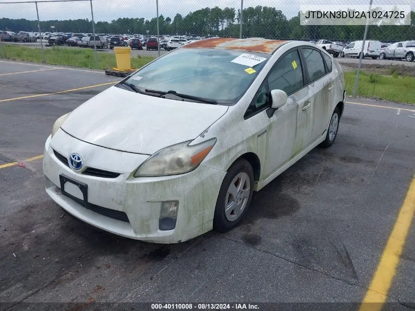 2010 Toyota Prius Ii VIN: JTDKN3DU2A1024725 Lot: 40110008