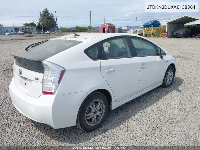 2010 Toyota Prius I/Ii/Iii/Iv/V VIN: JTDKN3DUXA0138364 Lot: 40120582