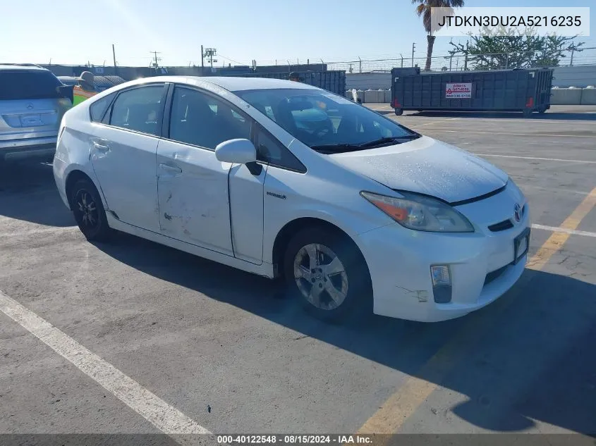 2010 Toyota Prius Iii VIN: JTDKN3DU2A5216235 Lot: 40122548