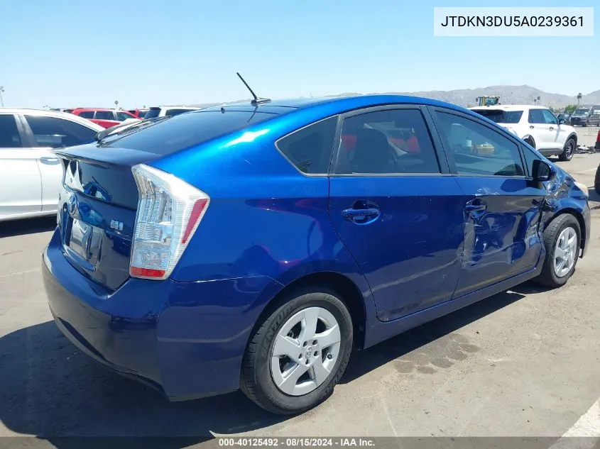 2010 Toyota Prius Ii VIN: JTDKN3DU5A0239361 Lot: 40125492