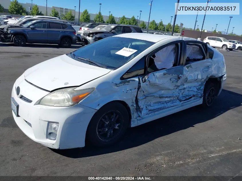 2010 Toyota Prius Iii VIN: JTDKN3DU7A0083517 Lot: 40142840