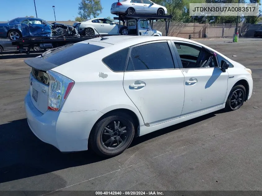 JTDKN3DU7A0083517 2010 Toyota Prius Iii