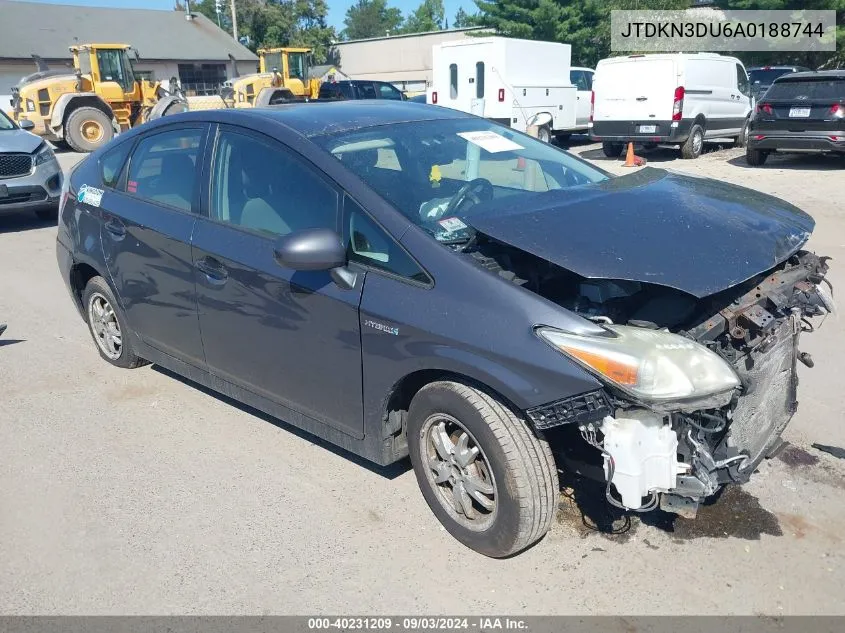 2010 Toyota Prius Iii VIN: JTDKN3DU6A0188744 Lot: 40231209