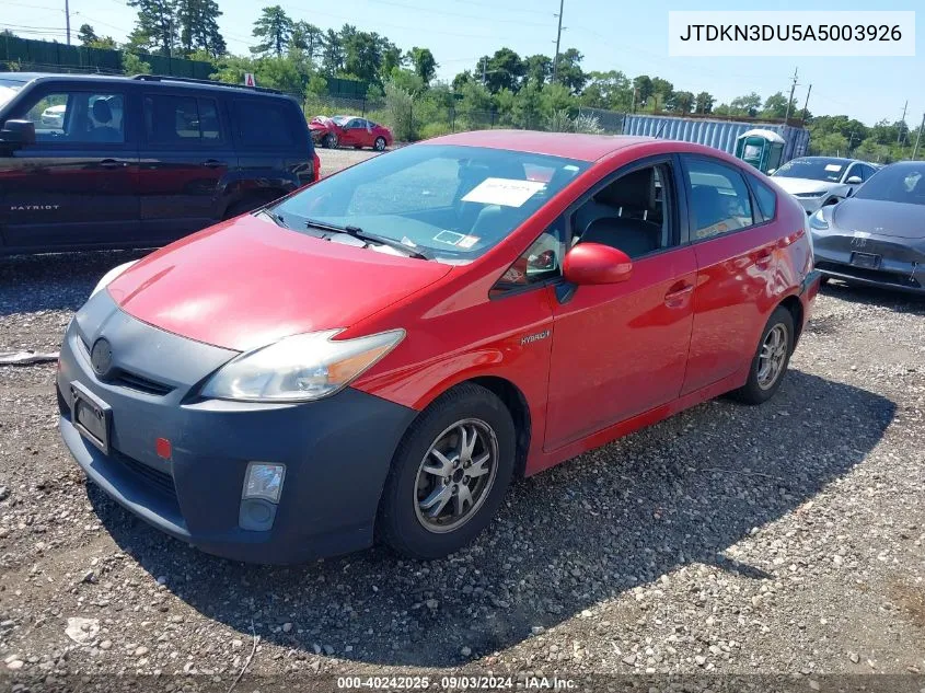 JTDKN3DU5A5003926 2010 Toyota Prius Iii