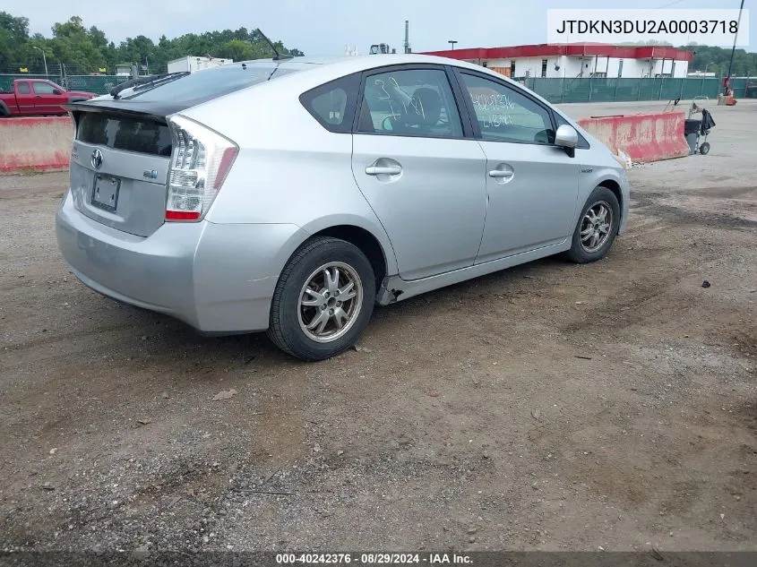 JTDKN3DU2A0003718 2010 Toyota Prius Ii