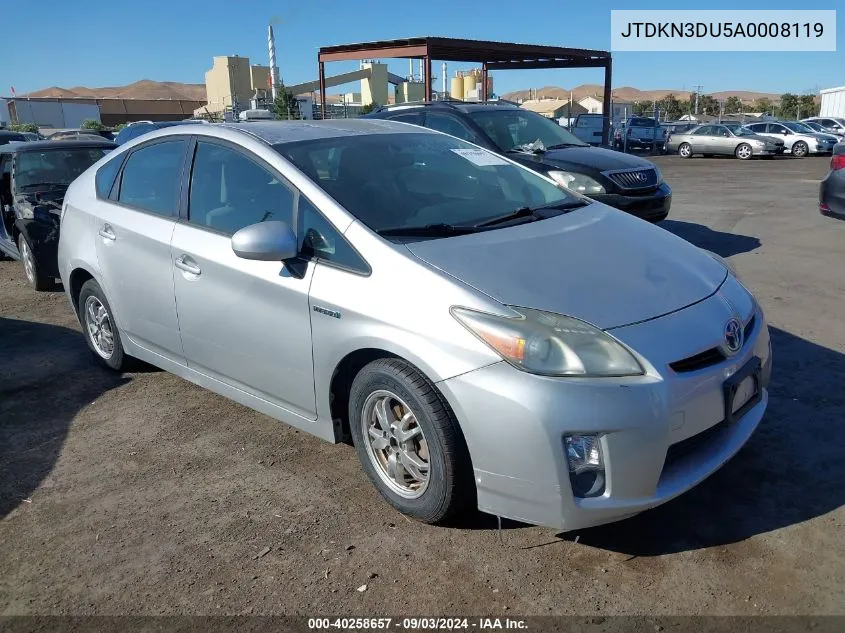 JTDKN3DU5A0008119 2010 Toyota Prius Iii