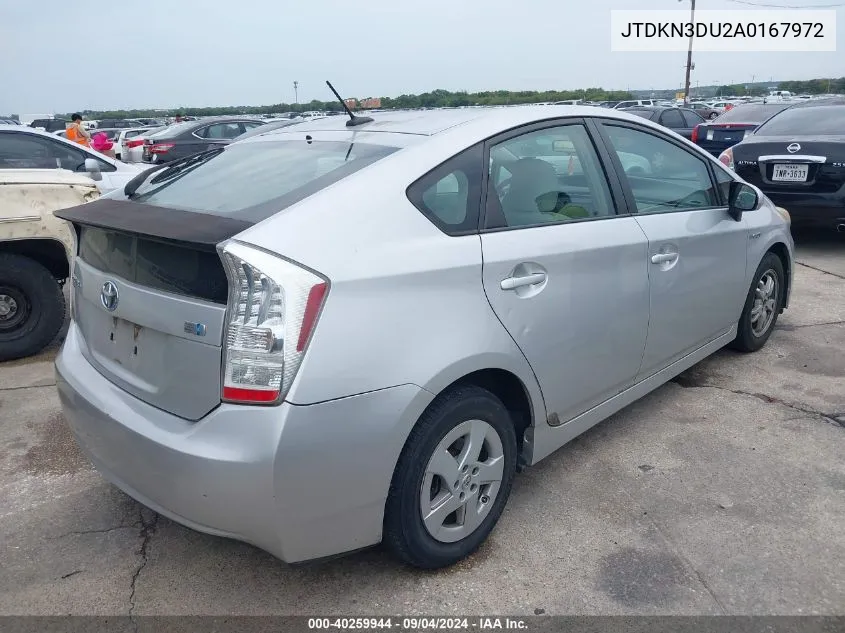 2010 Toyota Prius Iii VIN: JTDKN3DU2A0167972 Lot: 40259944