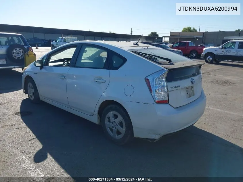 JTDKN3DUXA5200994 2010 Toyota Prius Ii