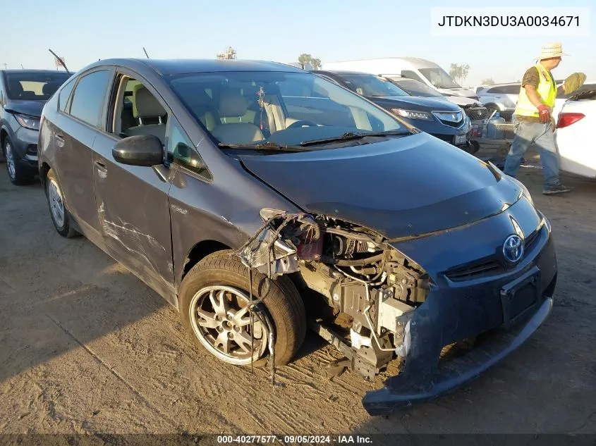 JTDKN3DU3A0034671 2010 Toyota Prius