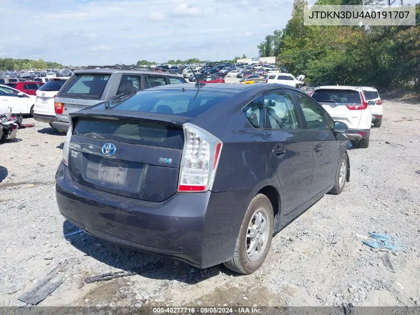 2010 Toyota Prius Iii VIN: JTDKN3DU4A0191707 Lot: 40277716