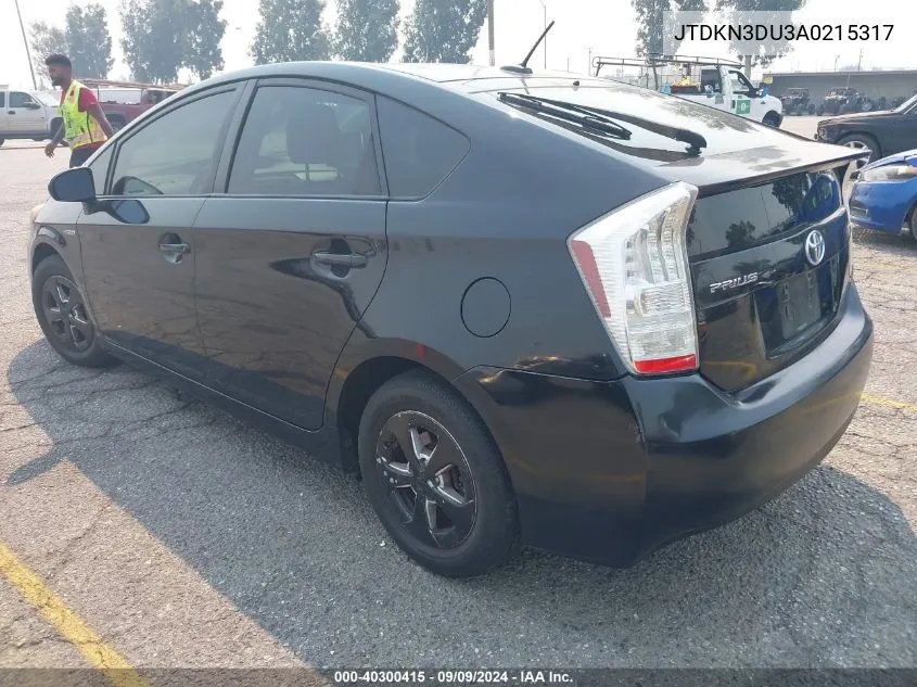 2010 Toyota Prius Iii VIN: JTDKN3DU3A0215317 Lot: 40300415