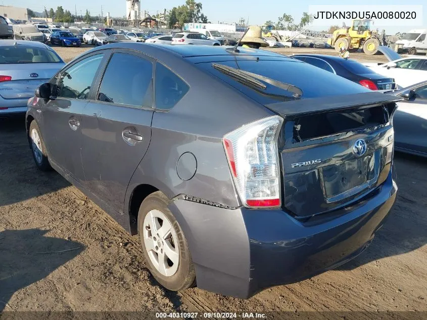 2010 Toyota Prius Ii VIN: JTDKN3DU5A0080020 Lot: 40310927