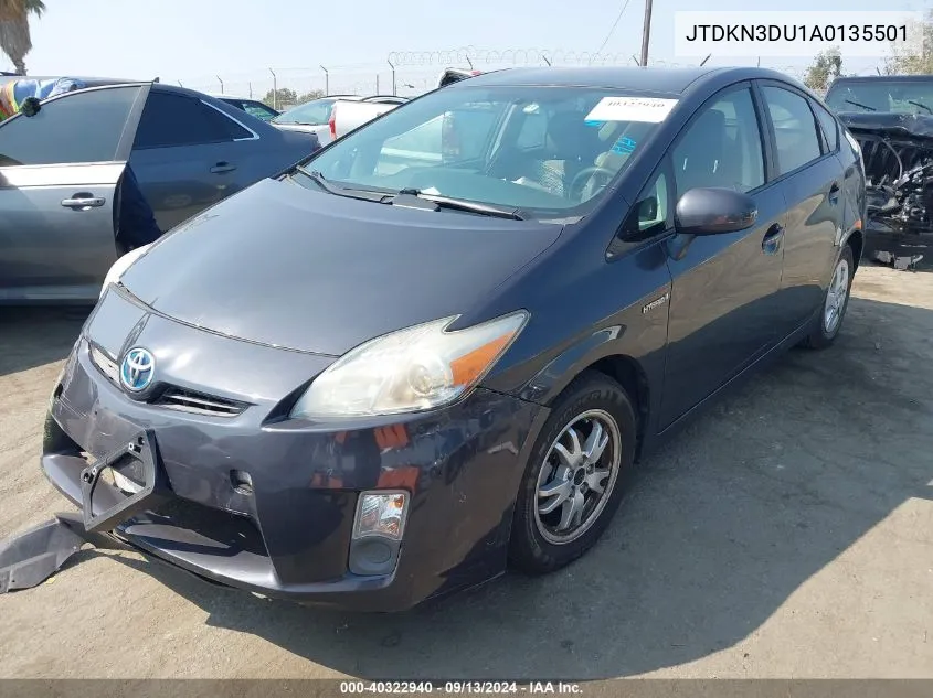 2010 Toyota Prius Ii VIN: JTDKN3DU1A0135501 Lot: 40322940